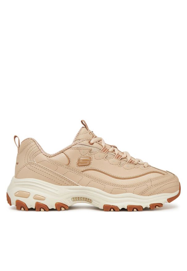 skechers - Skechers Sneakersy D'Lites-Good Neutral 149807/NAT Beżowy. Kolor: beżowy. Materiał: skóra