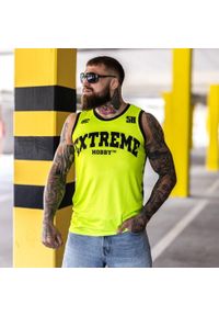 Koszulka koszykarska na ramiączkach męska EXTREME HOBBY NITRO. Kolor: zielony. Materiał: poliester, elastan. Długość rękawa: na ramiączkach. Sport: fitness