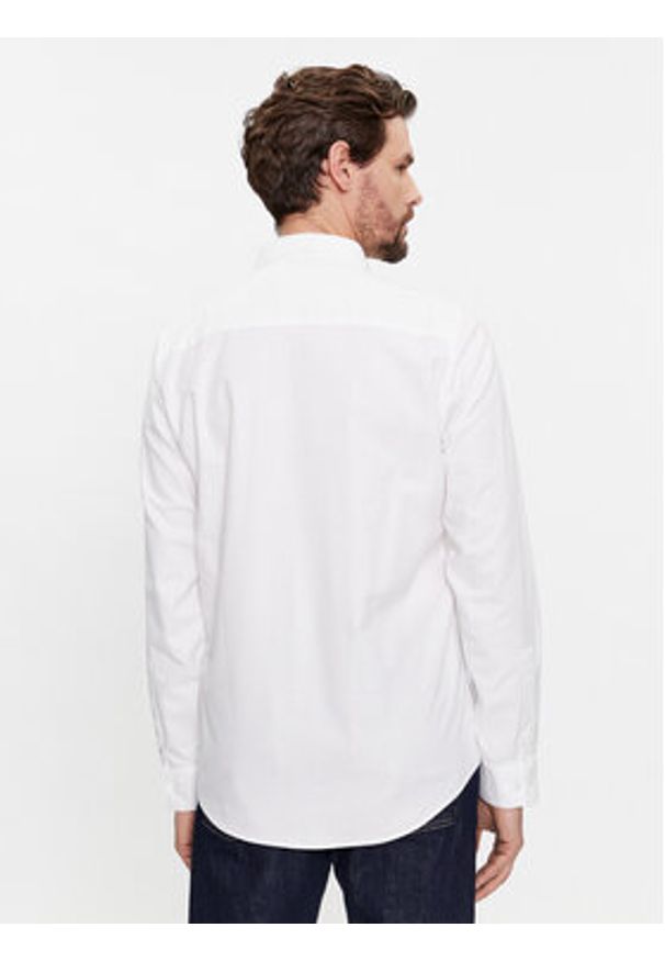Calvin Klein Koszula Oxford K10K112155 Biały Regular Fit. Kolor: biały. Materiał: bawełna