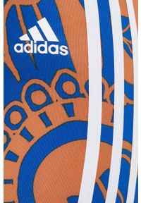 adidas Performance legginsy treningowe Farm kolor niebieski wzorzyste. Kolor: niebieski. Materiał: skóra, materiał. Sport: fitness #3