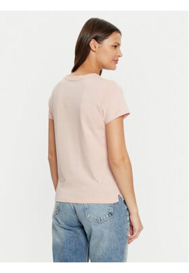 Guess T-Shirt W5RI19 I3Z14 Beżowy Regular Fit. Kolor: beżowy. Materiał: bawełna