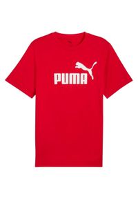 Puma - T-shirt Męski Logo ESS No.1. Kolor: czerwony. Sport: turystyka piesza