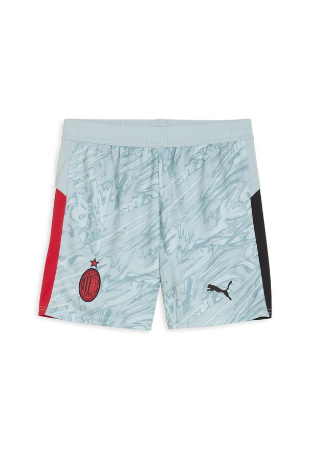 Puma - Młodzieżowe szorty bramkarskie AC Milan 25/26 PUMA. Kolor: czerwony, wielokolorowy, zielony. Materiał: tkanina