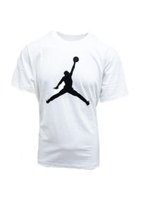 T-shirt męski do koszykówki Nike Jordan Jumpman biały. Kolor: biały. Sport: koszykówka