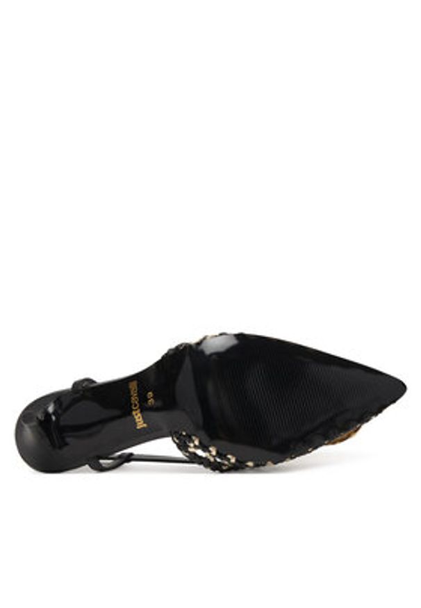 Just Cavalli Szpilki 80RA3S14 ZSE38 Czarny. Kolor: czarny. Materiał: skóra. Obcas: na szpilce