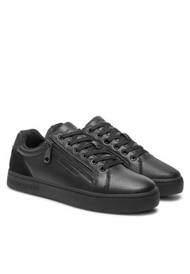 Calvin Klein Jeans Sneakersy Classic Cupsole Zip Low In YM0YM01254 Czarny. Kolor: czarny. Materiał: skóra