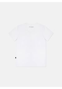 Pako Lorente - PAKO LORENTE – Biały gładki t-shirt v-neck. Kolor: czarny, biały, niebieski. Materiał: bawełna, elastan. Wzór: gładki #7