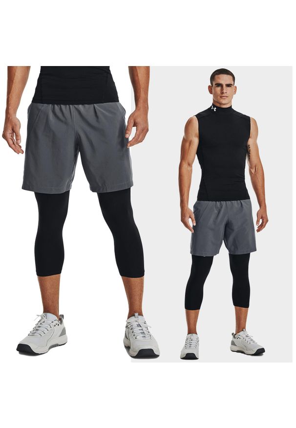 Spodenki fitness męskie Under Armour Woven Graphic. Kolor: szary. Długość: krótkie. Sezon: lato. Sport: fitness