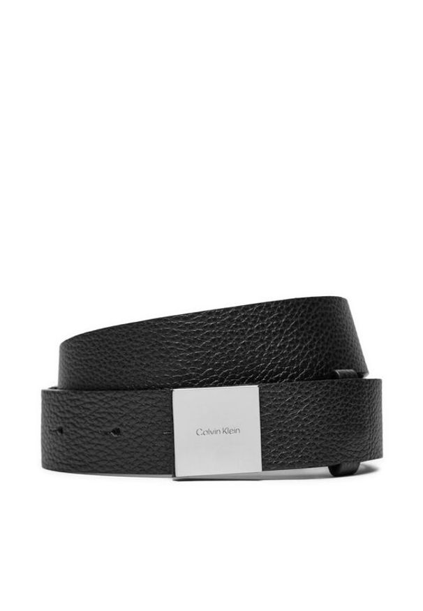 Calvin Klein Pasek Damski Commercial Hw Logo Belt 3.0_Pbl K60K612867 Czarny. Kolor: czarny. Materiał: skóra