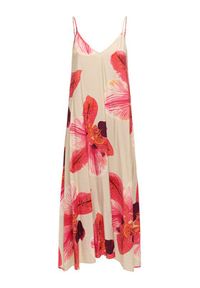 only - ONLY Sukienka letnia Resi 15372628 Beżowy jasny Regular Fit. Kolor: beżowy. Materiał: wiskoza. Sezon: lato #3