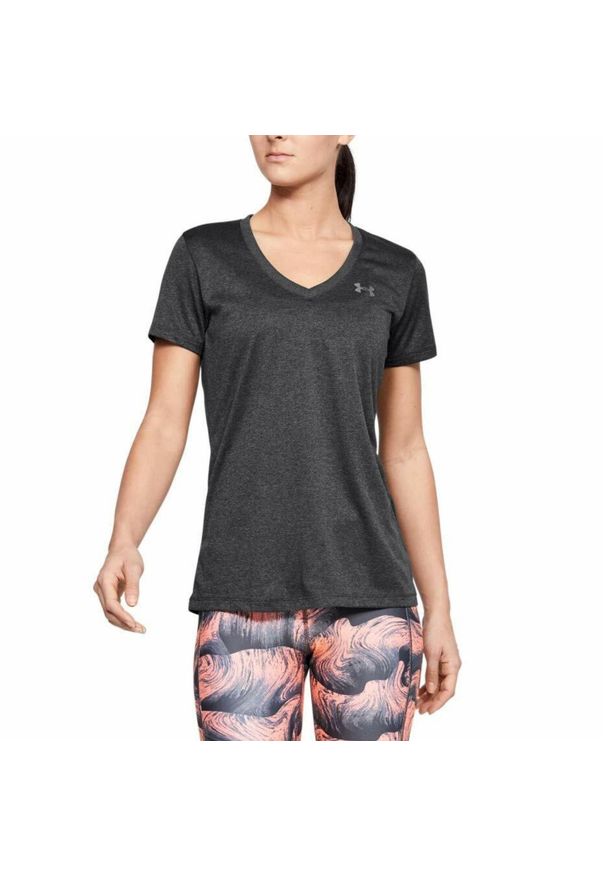 Koszulka treningowa damska Under Armour Tech Solid. Kolor: szary. Materiał: poliester