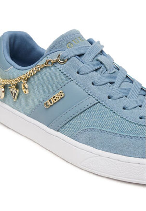 Guess Sneakersy 177191 Niebieski. Kolor: niebieski. Materiał: materiał