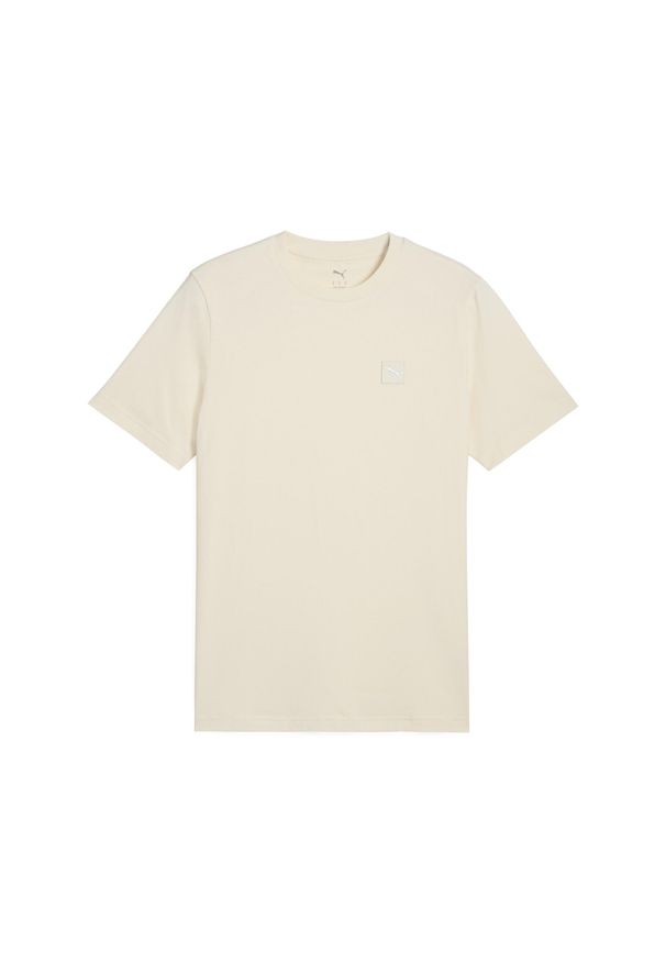 Puma - Męska koszulka Essentials Elevated PUMA No Dye Color Mix. Kolor: beżowy. Sport: turystyka piesza