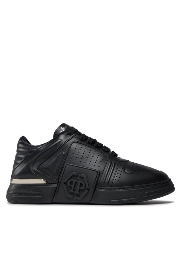 Philipp Plein - PHILIPP PLEIN Sneakersy Leather Lo-Top Sneakers AACS MSC3843 PLE075N Czarny. Kolor: czarny