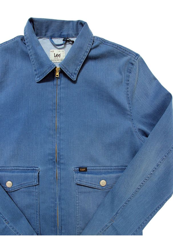 Lee - LEE ZIP JACKET MĘSKA KURTKA JEANSOWA BB FINISH L89DCGBB. Materiał: jeans
