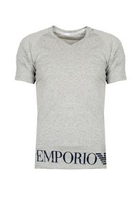 Emporio Armani T-shirt "V-Neck" | 111760 3R755 | Mężczyzna | Szary Melanż. Kolor: szary. Materiał: bawełna, elastan. Wzór: melanż #5