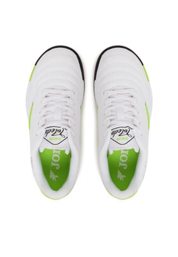 Joma Buty do piłki nożnej Toledo Jr 2502 TOJS2502IN Biały. Kolor: biały. Materiał: skóra