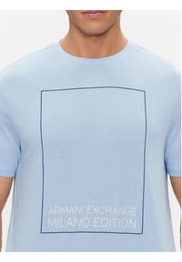 Armani Exchange T-Shirt 3DZTHB ZJ8EZ 15DF Błękitny Regular Fit. Kolor: niebieski. Materiał: bawełna #5