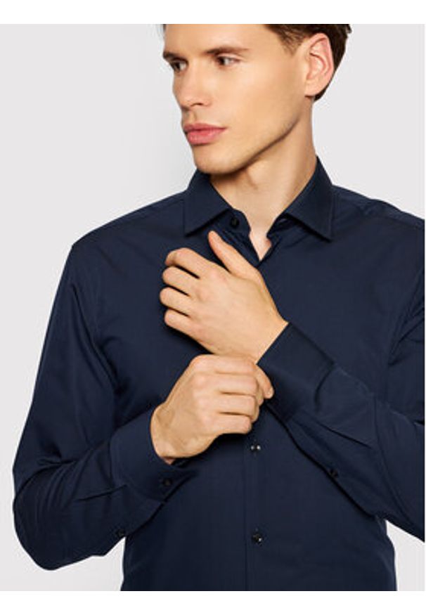 Hugo Koszula C-Jenno 50289499 Granatowy Slim Fit. Kolor: niebieski. Materiał: bawełna