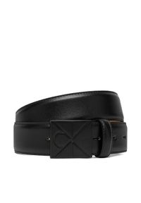 Calvin Klein Pasek Męski Emblem Plaque Smooth 35Mm LV04D7046G Czarny. Kolor: czarny. Materiał: skóra #1