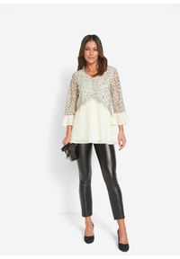 bonprix - Tunika z koronką. Kolor: biały. Materiał: koronka. Wzór: koronka #3