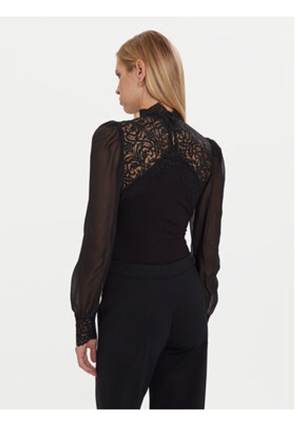 Morgan Bluzka 252-TRIBO Czarny Slim Fit. Kolor: czarny. Materiał: wiskoza