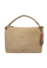 TOMMY HILFIGER - Tommy Hilfiger Torebka Th Statement Leather Bag Suede AW0AW18402 Beżowy. Kolor: beżowy. Materiał: skórzane #4