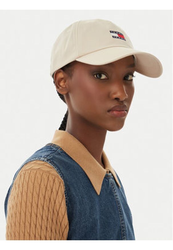 Tommy Jeans Czapka z daszkiem Tjw Heritage Core 5 Panel Cap AW0AW16991 Beżowy. Kolor: beżowy. Materiał: bawełna