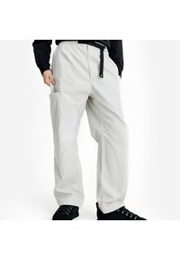 Decathlon - Spodnie cargo męskie Lifetech. Kolor: beżowy. Materiał: poliester, bawełna, materiał #1