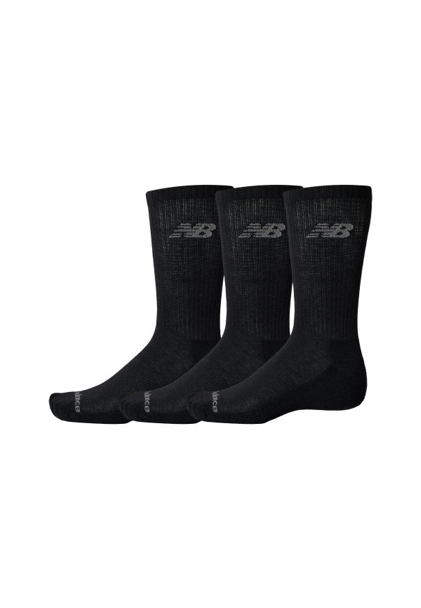 Skarpety New Balance LAS51423BK – czarne. Kolor: czarny. Materiał: poliester, bawełna. Wzór: napisy