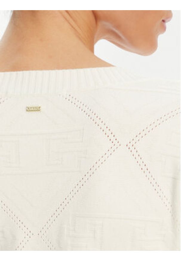 Gaudi Sukienka dzianinowa 421FD13005 Biały Regular Fit. Kolor: biały. Materiał: wiskoza