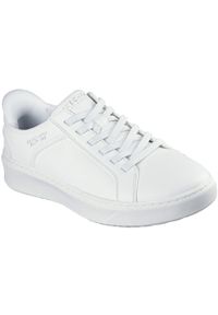 skechers - Buty sportowe męskie Skechers Court Break Double. Kolor: biały. Materiał: materiał, skóra ekologiczna #1