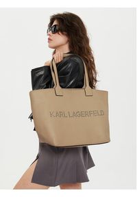 Karl Lagerfeld - KARL LAGERFELD Torebka 245W3087 Beżowy. Kolor: beżowy. Materiał: skórzane