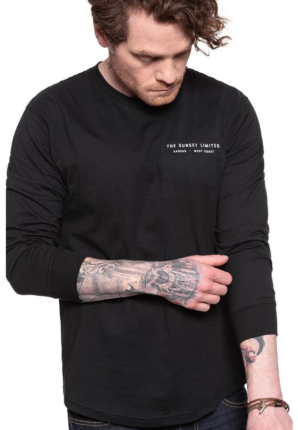 Lee - LONGSLEEVE LEE LS GRAPHIC CREW BLACK L63DFE01 112114988. Długość rękawa: długi rękaw