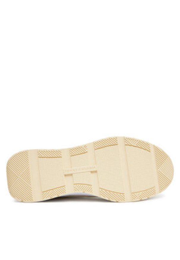 TOMMY HILFIGER - Tommy Hilfiger Sneakersy Casual Fashion Runner Mix FW0FW08324 Beżowy. Okazja: na co dzień. Kolor: beżowy. Materiał: materiał