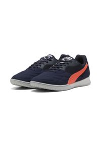 Puma - Buty piłkarskie KING TOP IT PUMA New Navy Glowing Red Silver Mist Blue Gray. Kolor: czerwony, szary, niebieski, wielokolorowy. Sport: piłka nożna