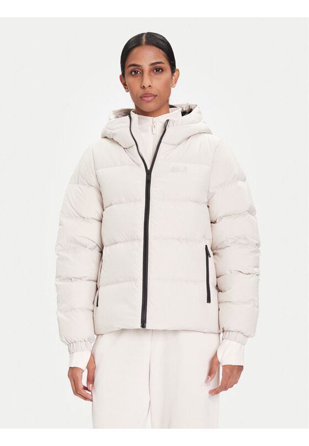 Jack Wolfskin Kurtka puchowa Frozen Palace A65097 Beżowy Regular Fit. Kolor: beżowy. Materiał: syntetyk