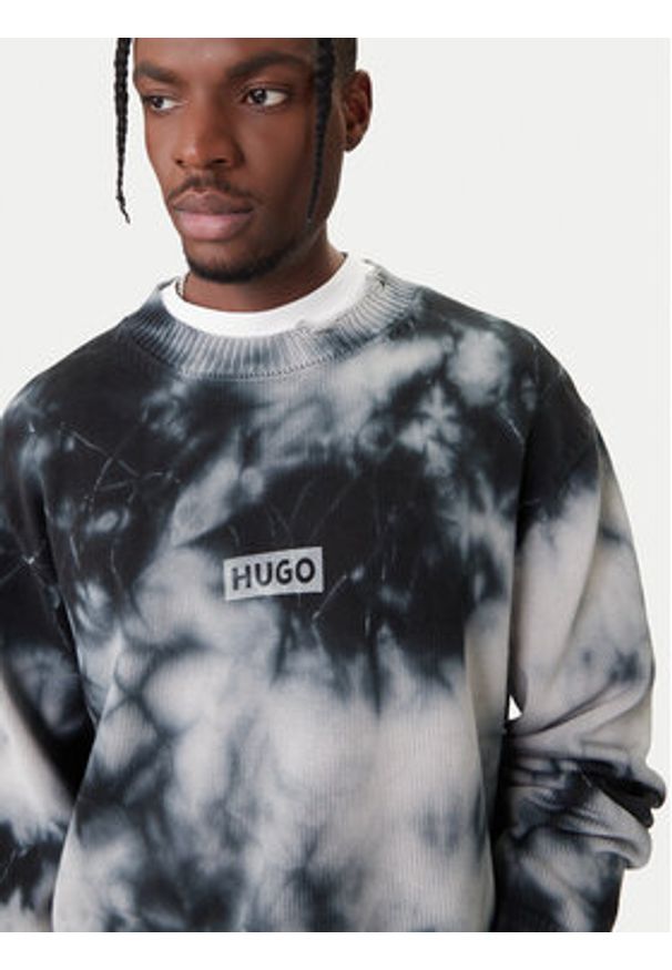 Hugo - HUGO Bluza Sestroy 50553584 Czarny Regular Fit. Kolor: czarny. Materiał: bawełna