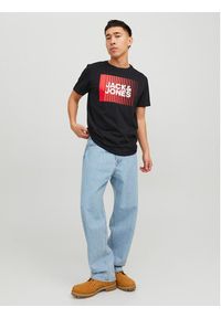 Jack & Jones - Jack&Jones T-Shirt Corp 12233999 Czarny Standard Fit. Kolor: czarny. Materiał: bawełna #7