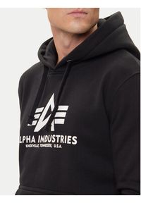 Alpha Industries Bluza Basic 178312 Czarny Regular Fit. Kolor: czarny. Materiał: bawełna #3