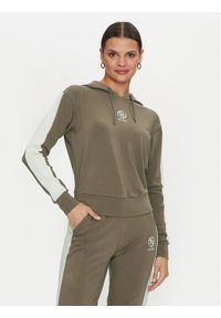 Guess Bluza Elea V4YQ02 KCDN0 Khaki Relaxed Fit. Kolor: brązowy. Materiał: wiskoza