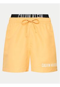 Calvin Klein Swimwear Szorty kąpielowe KM0KM00992 Pomarańczowy Regular Fit. Kolor: pomarańczowy. Materiał: syntetyk #2
