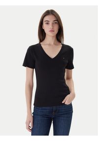 TOMMY HILFIGER - Tommy Hilfiger T-Shirt New Cody WW0WW40584 Czarny Slim Fit. Kolor: czarny. Materiał: bawełna #1