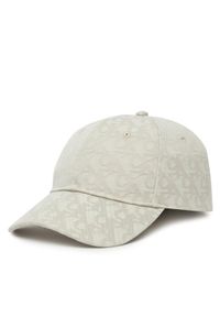 Calvin Klein Czapka z daszkiem Aop 6 Panel Baseball Cap LV04K5058G Beżowy. Kolor: beżowy. Materiał: materiał, poliester