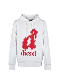 Diesel Bluza "GinnOut " | A08690-0HAYT | Mężczyzna | Biały. Okazja: na co dzień. Typ kołnierza: kaptur. Kolor: biały. Materiał: bawełna, poliester. Wzór: nadruk. Styl: casual, elegancki