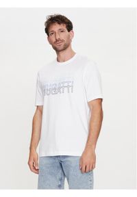 Bugatti T-Shirt 8350 55042A Biały Modern Fit. Kolor: biały. Materiał: bawełna