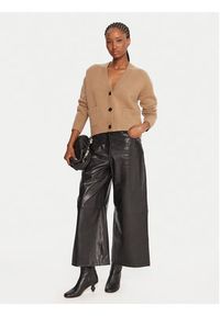 Weekend Max Mara Kardigan Filmato 2525346062 Beżowy Regular Fit. Kolor: beżowy. Materiał: wełna #4