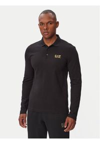 EA7 Emporio Armani Polo 8NPF17 PJVUZ MC004 Czarny Regular Fit. Typ kołnierza: polo. Kolor: czarny. Materiał: bawełna #1
