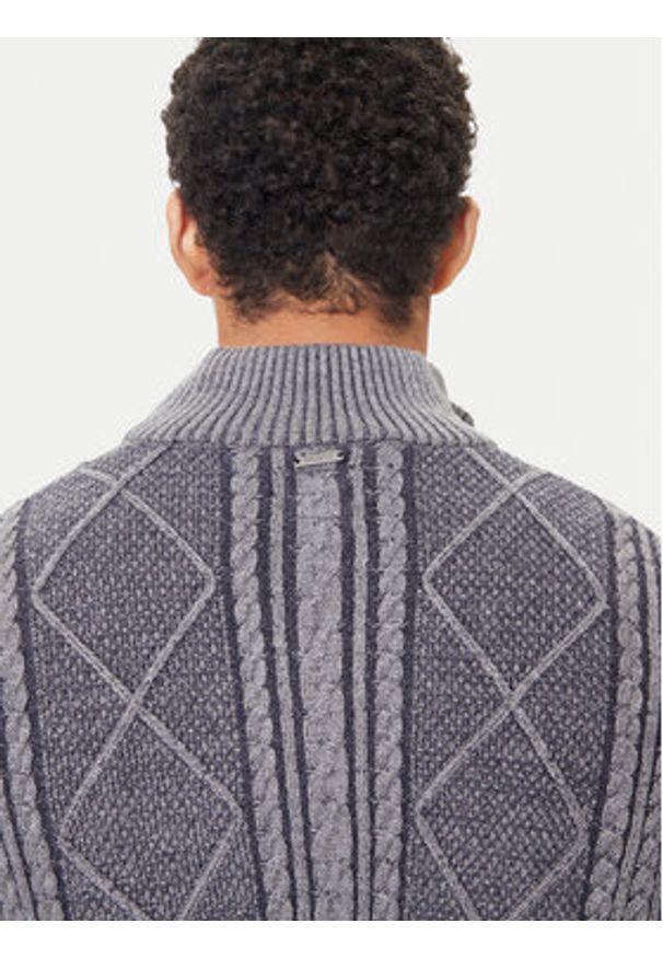 Guess Sweter M5BR44 Z2ZK2 Granatowy Regular Fit. Kolor: niebieski. Materiał: wiskoza, syntetyk