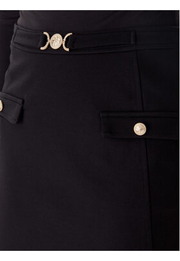 Guess Spódnica trapezowa W5BD61 KCMU2 Czarny Regular Fit. Kolor: czarny. Materiał: syntetyk